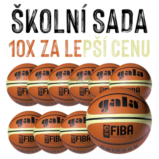 VÝHODNÁ SADA - 10x Míč basket FIBA Official GALA CHICAGO, více velikostí