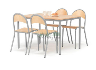 Jídelní sestava TAMARA, stůl 120 x 80 cm + 4x židle
