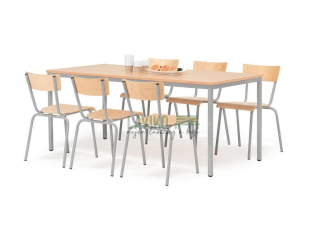 Jídelní sestava JASMÍNA SIX, stůl 180 x 80 cm + 6x židle