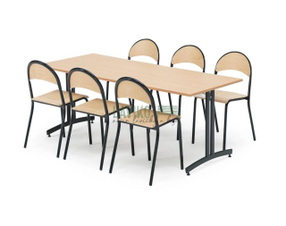 Jídelní sestava TROPICO, stůl 180 x 80 cm + 6x židle