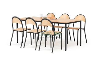 Jídelní sestava TAMARA SIX, stůl 180 x 80 cm + 6x židle