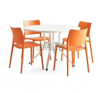 Jídelní sestava MULTIPA, stůl Ø 110 cm + 4x židle