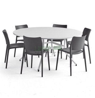 Jídelní sestava MULTIPA SIX, stůl Ø 160 cm + 6x židle