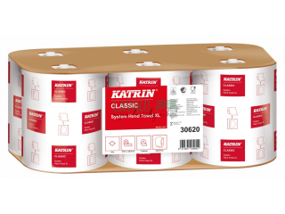 Papírové ručníky KATRIN 30620, v roli, 6 rolí v balení