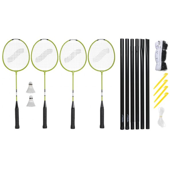 Badmintonový set se sítí STIGA, pro 4 hráče