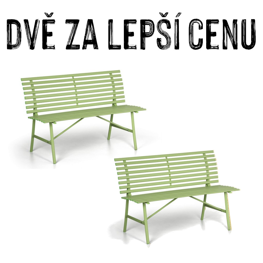 VÝHODNÁ SADA - 2x Venkovní lavička JARUNKA, zelená