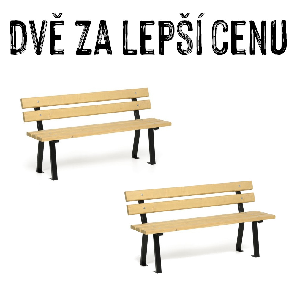 VÝHODNÁ SADA - 2x Venkovní lavička MARBELLA, 150 cm, dub světlý