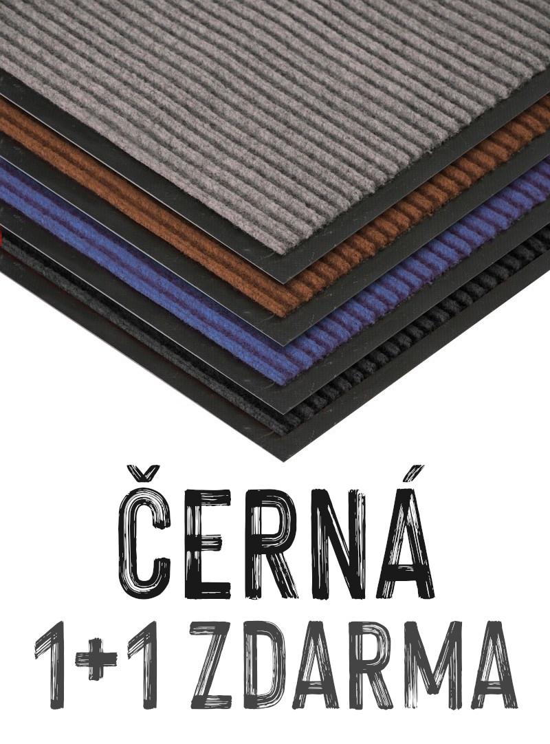 VÝHODNÁ SADA - 1+1 ZDARMA Vstupní textilní rohož ZENO, více rozměrů, černá