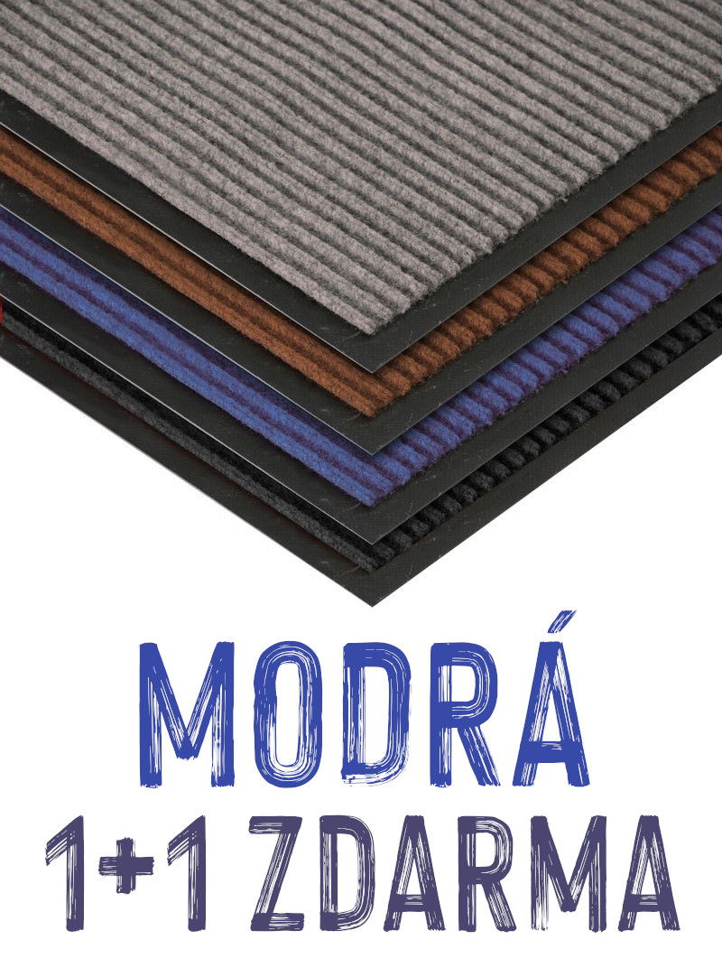 VÝHODNÁ SADA - 1+1 ZDARMA Vstupní textilní rohož ZENO, více rozměrů, modrá