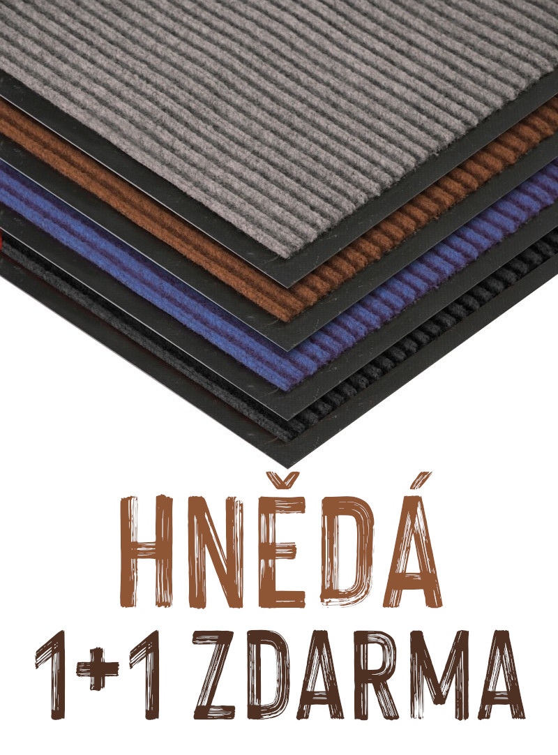 VÝHODNÁ SADA - 1+1 ZDARMA Vstupní textilní rohož ZENO, více rozměrů, hnědá