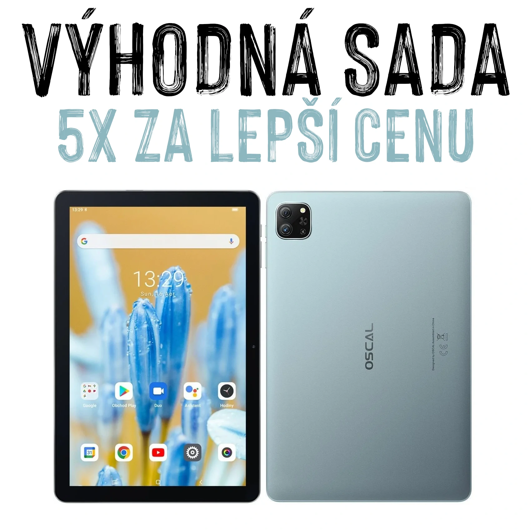 VÝHODNÁ SADA - 5x Tablet Oscal Pad 70, 4GB/64GB, modrý