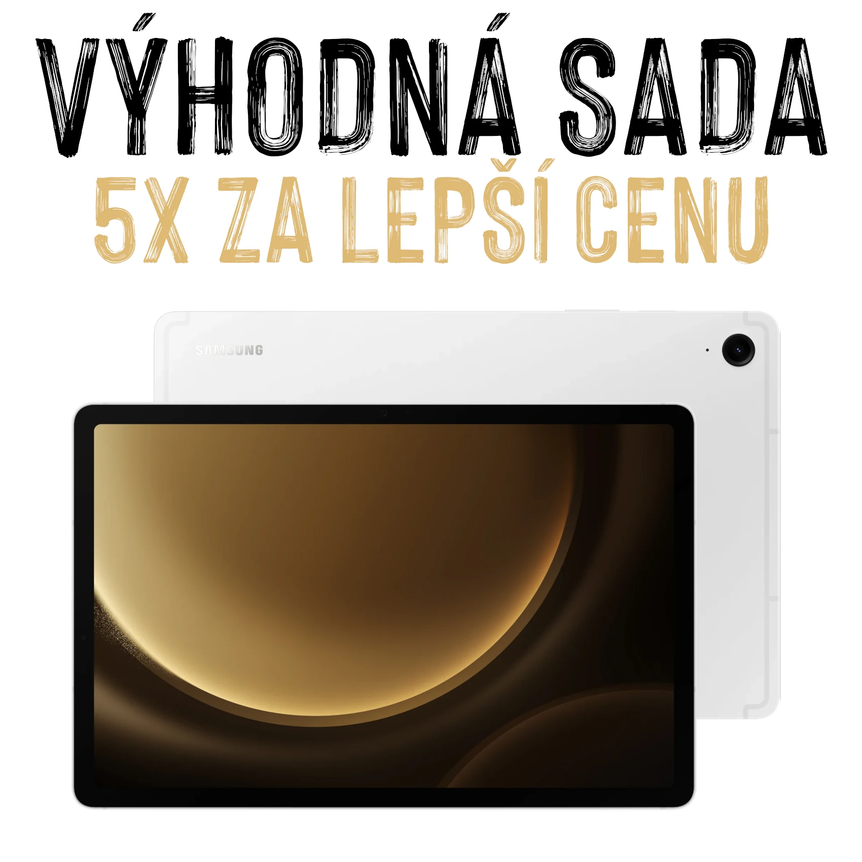 VÝHODNÁ SADA - 5x Tablet Samsung Galaxy Tab S9 FE, 6GB/128GB, stříbrná