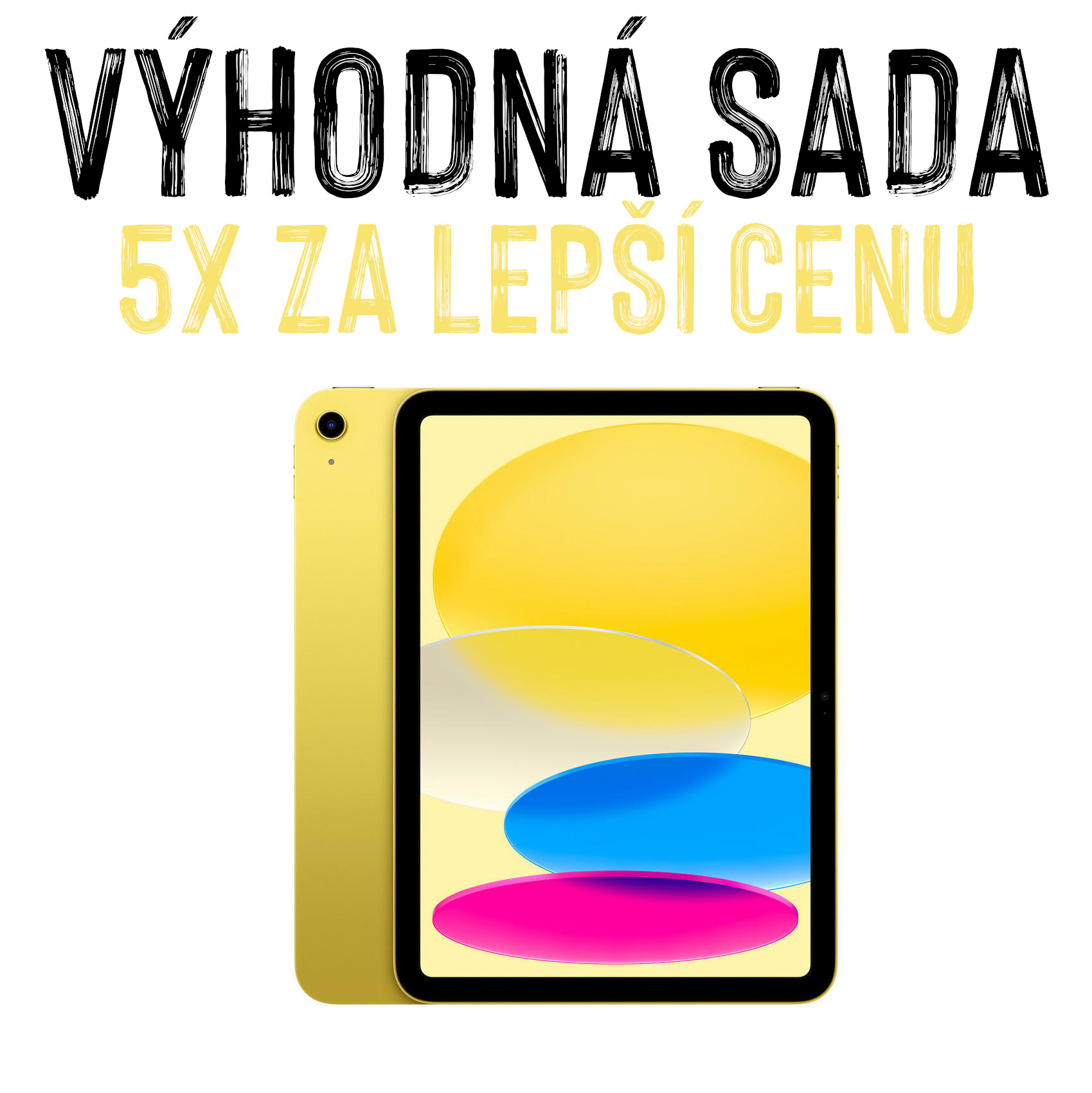 VÝHODNÁ SADA - 5x Tablet iPad 10.9" 64GB / 256GB, WiFi, Žlutý 2022