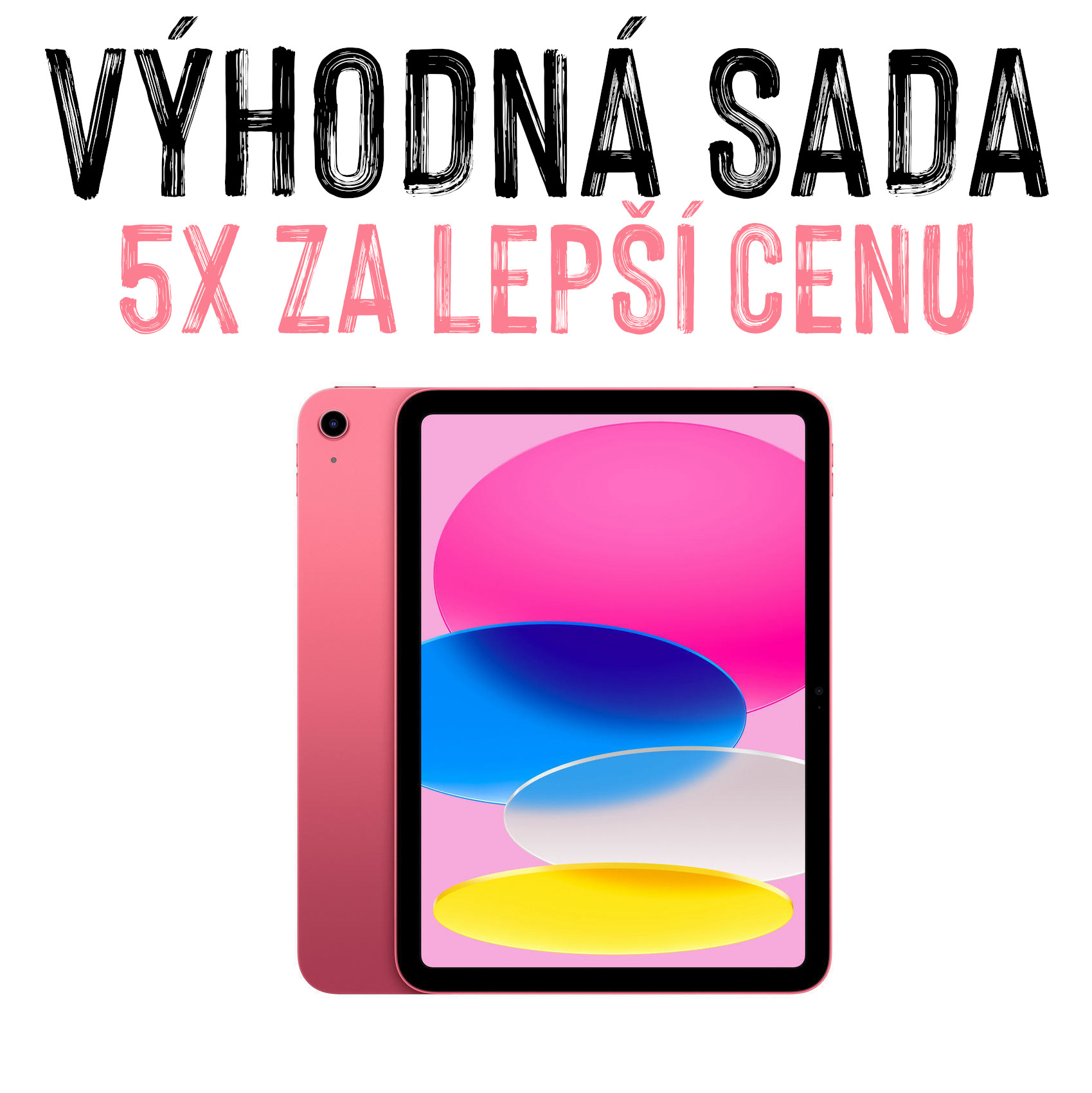 VÝHODNÁ SADA - 5x Tablet iPad 10.9" 64GB / 256GB, WiFi, Růžový 2022