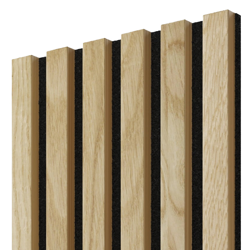 Akustický panel, 275 x 30 cm, dubová dýha, černý filc