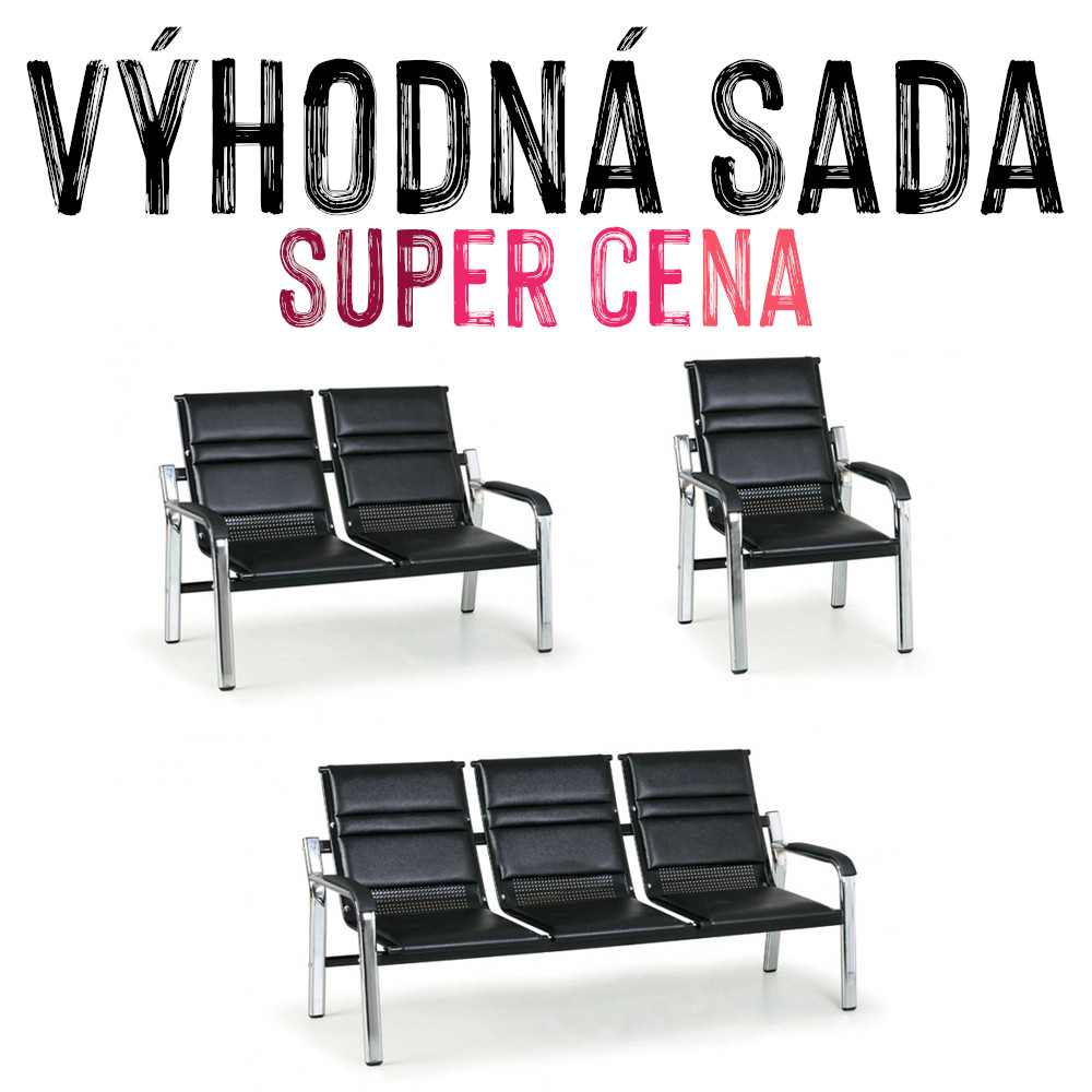 VÝHODNÁ SADA - Kožená sedací sestava PARMA (křeslo, 2-místná, 3-místná)