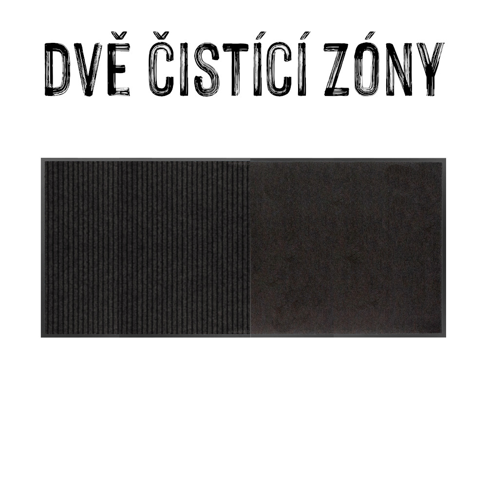 Dvouzónová XXL zátěžová rohož LARRY, 300 x 100 cm, antracit