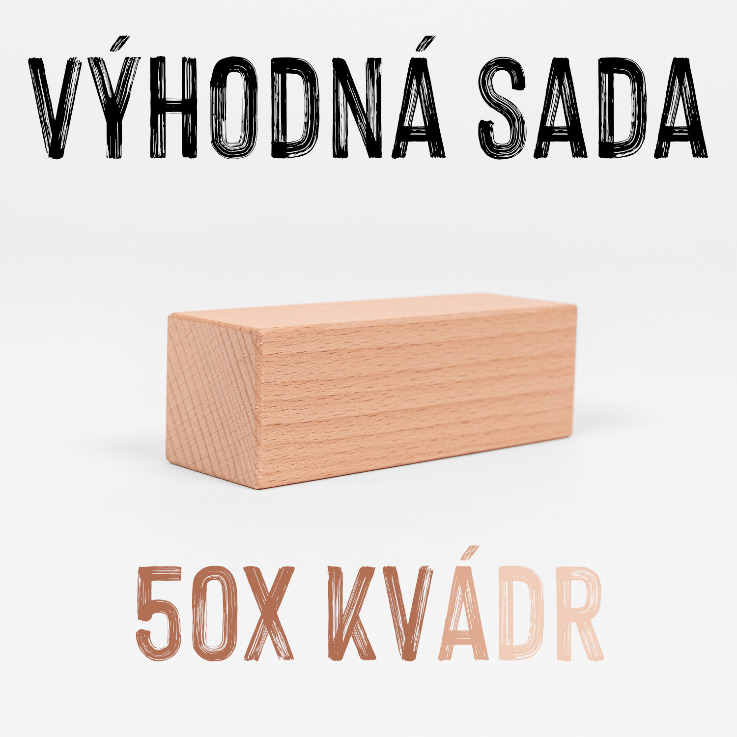 VÝHODNÁ SADA - ČESKÁ KOSTKA - 50x Kvádr