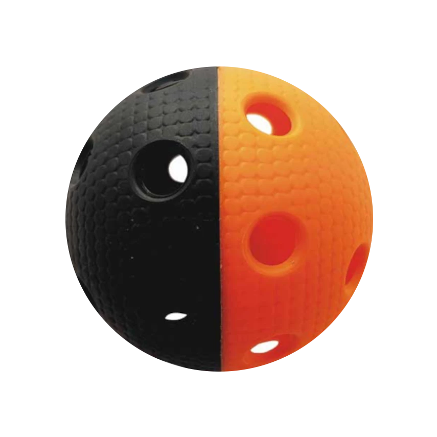 Florbalový míček TRIX IFF Color DUO, černá / oranžová