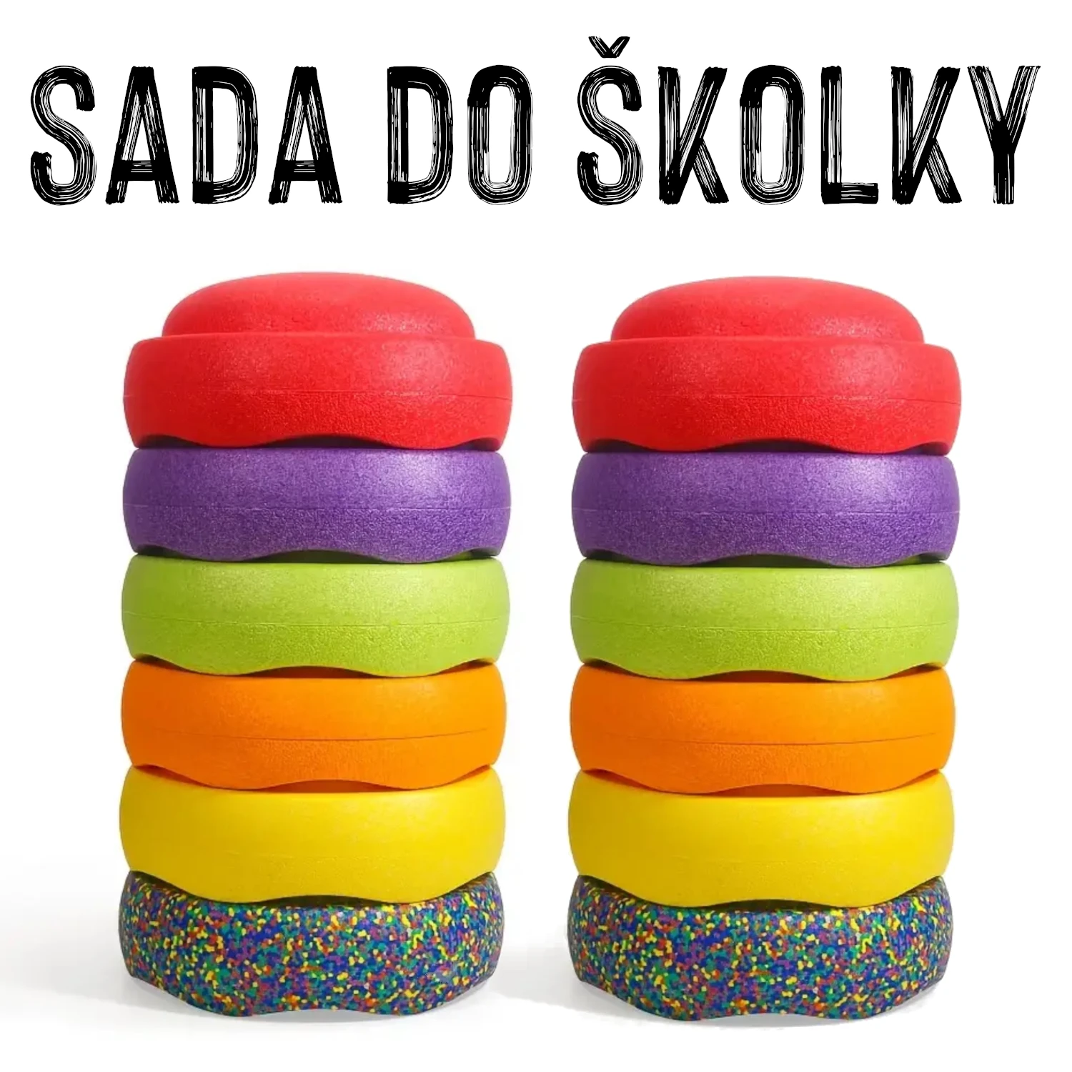 SADA DO ŠKOLKY - 2x Říční balvany BOODERS, sada 6 ks