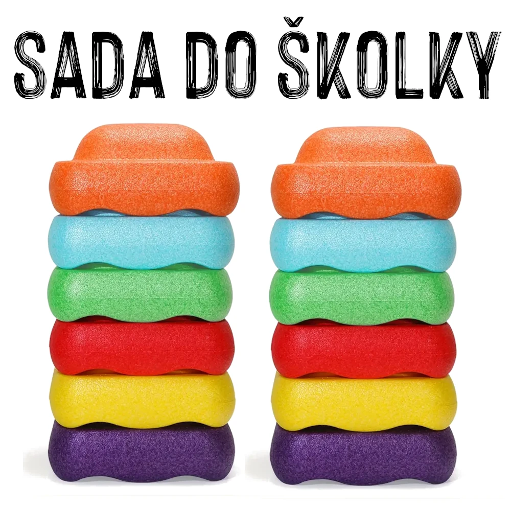 SADA DO ŠKOLKY - 2x Říční balvany QUADROONS, sada 6 ks