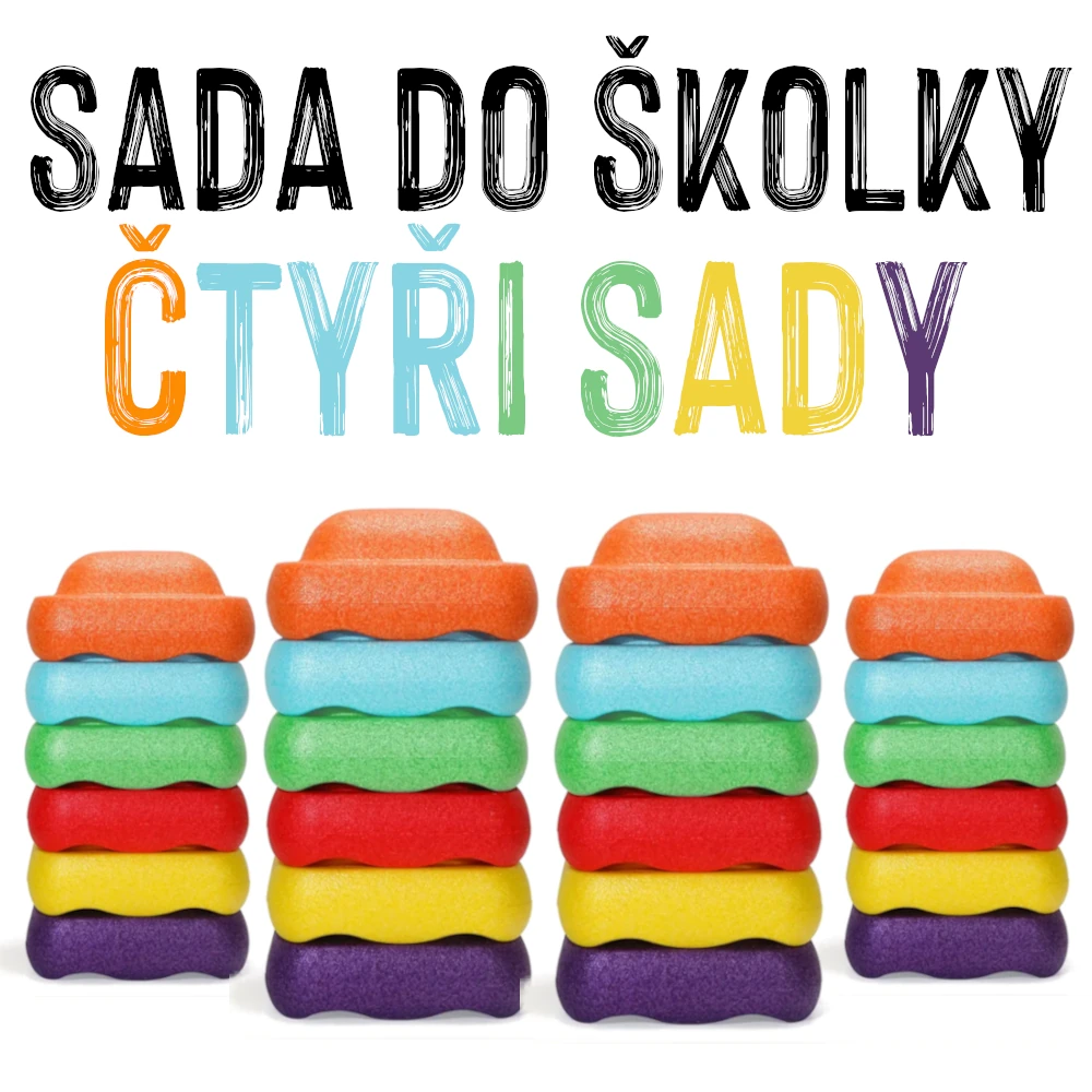 SADA DO ŠKOLKY - 4x Říční balvany QUADROONS, sada 6 ks