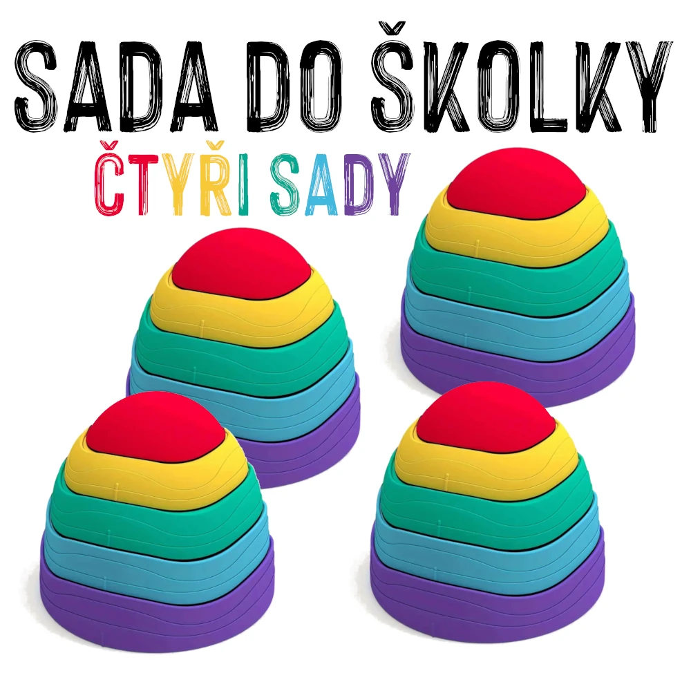 SADA DO ŠKOLKY - 4x Senzorické kameny STEPSTONES, sada 5 ks