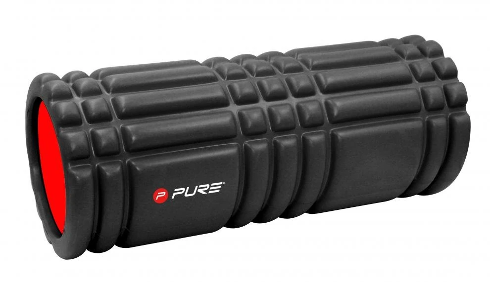 Masážní válec Pure2Improve Foam Roller 33 × 14,5 cm – černý