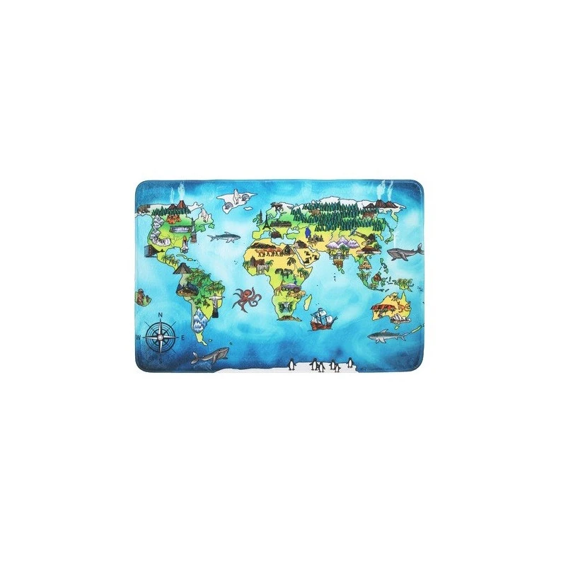 Protiskluzový kusový koberec World map