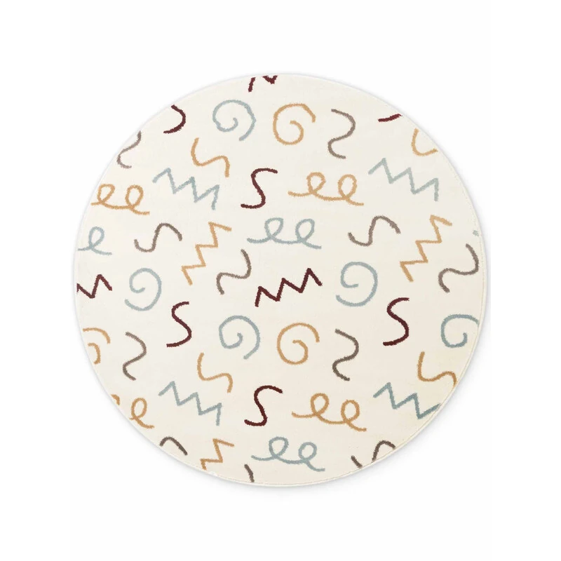 Dětský koberec Adventures 106422 Cream Multicolor kruh
