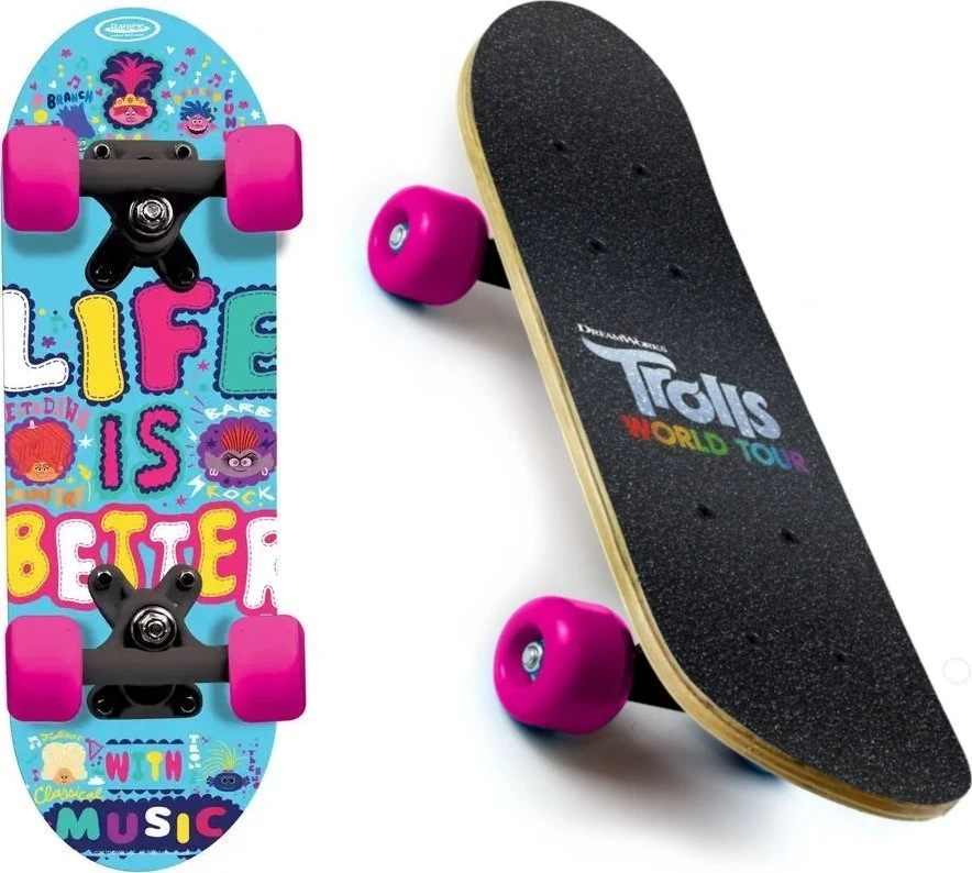 Dětský Skateboard - Mini board Trolls 17 palců